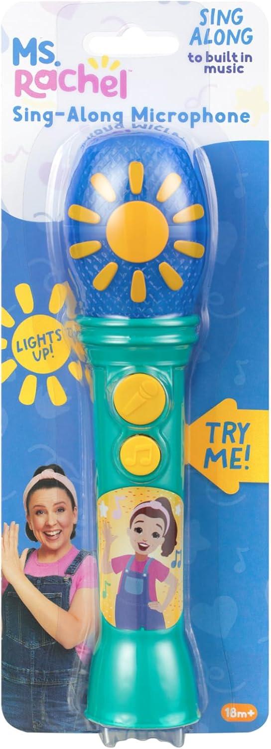imageeKids Ms Rachel Toy Microphone for Kids Includes Builtin Music and Lights Toddler Toys for Ages 18 Months and Up PurpleGreen