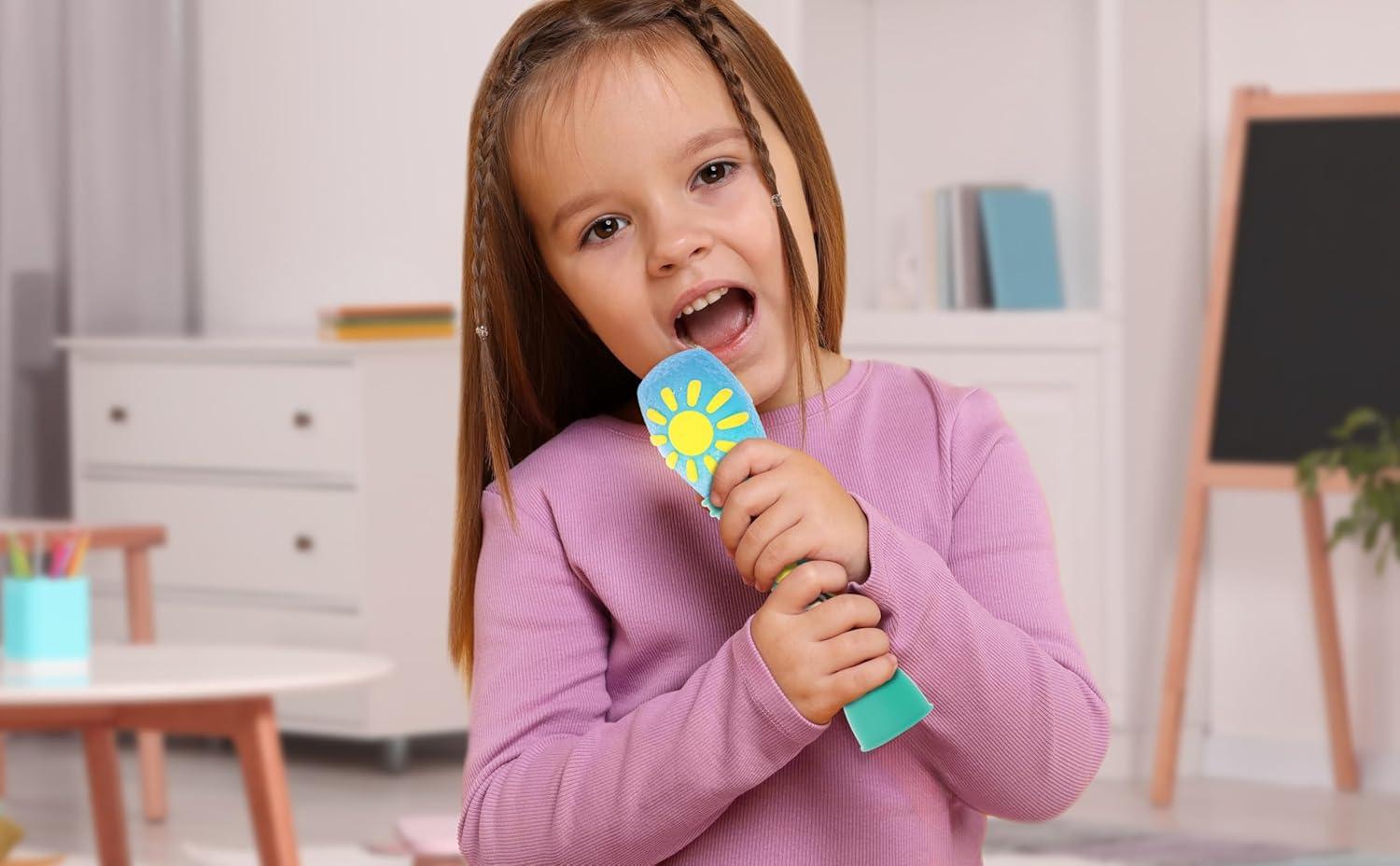 imageeKids Ms Rachel Toy Microphone for Kids Includes Builtin Music and Lights Toddler Toys for Ages 18 Months and Up PurpleGreen