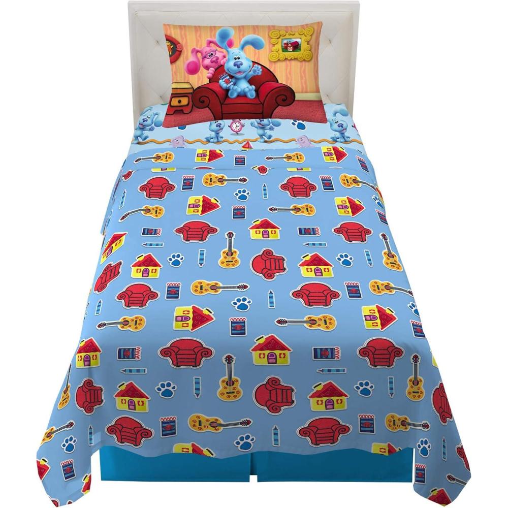 imageFranco Ms Rachel Educational Adventures Bedding Super Soft Cozy 4 Piece Microfiber Sheet Set Full Officially Licensed Product KidsBlues Clues