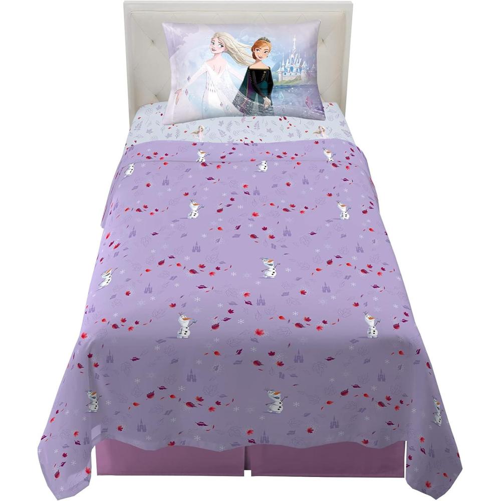 imageFranco Ms Rachel Educational Adventures Bedding Super Soft Cozy 4 Piece Microfiber Sheet Set Full Officially Licensed Product KidsDisney Frozen 2