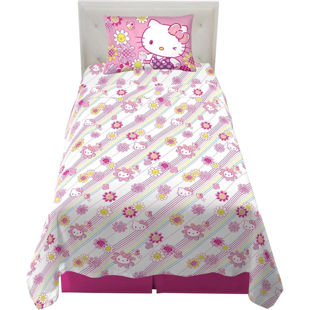 imageFranco Ms Rachel Educational Adventures Bedding Super Soft Cozy 4 Piece Microfiber Sheet Set Full Officially Licensed Product KidsHello Kitty
