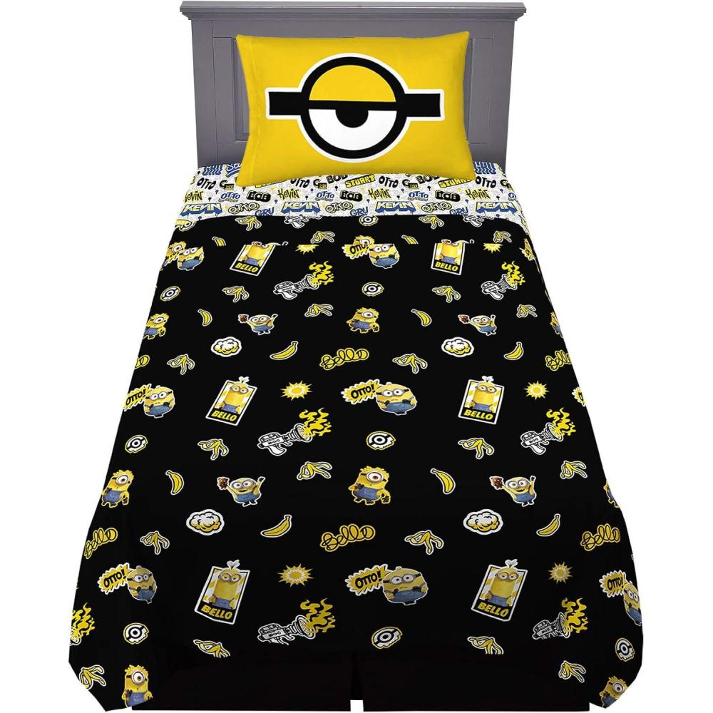imageFranco Ms Rachel Educational Adventures Bedding Super Soft Cozy 4 Piece Microfiber Sheet Set Full Officially Licensed Product KidsMinions the Rise of Gru