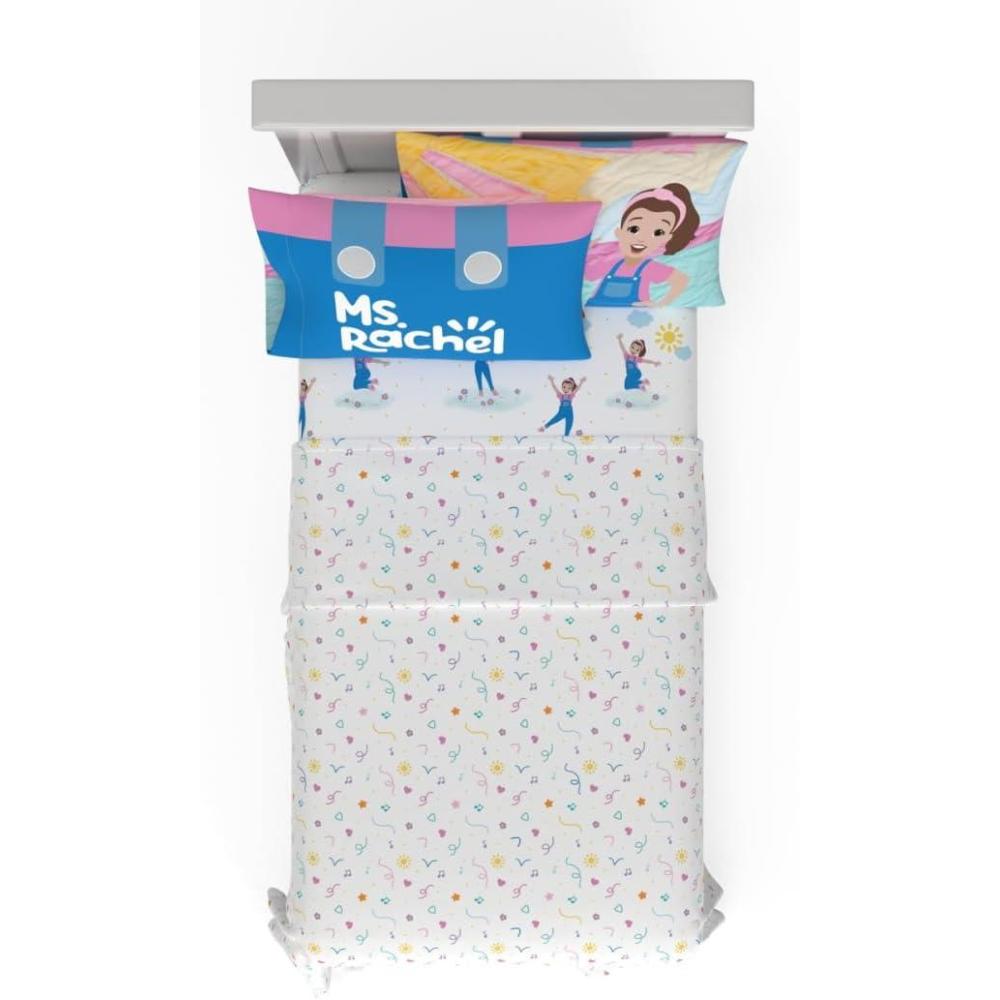 imageFranco Ms Rachel Educational Adventures Bedding Super Soft Cozy 4 Piece Microfiber Sheet Set Full Officially Licensed Product KidsMs Rachel