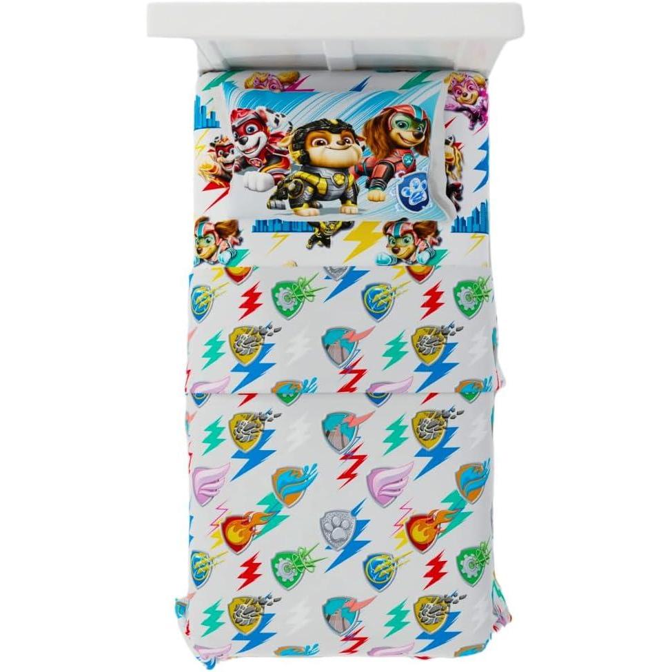 imageFranco Ms Rachel Educational Adventures Bedding Super Soft Cozy 4 Piece Microfiber Sheet Set Full Officially Licensed Product KidsPaw Patrol 2 Movie