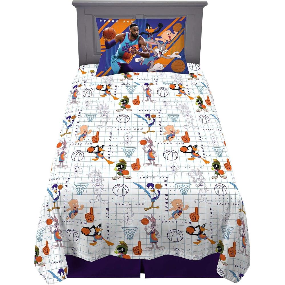 imageFranco Ms Rachel Educational Adventures Bedding Super Soft Cozy 4 Piece Microfiber Sheet Set Full Officially Licensed Product KidsSpace Jam 2 a New Legacy