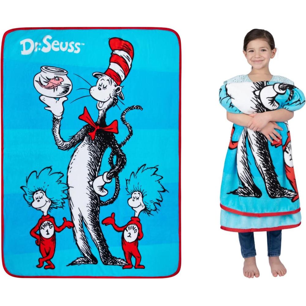 imageFranco Ms Rachel Educational Adventures Bedding Super Soft Cozy Throw 46 in x 60 in Officially Licensed Product KidsDr Seuss