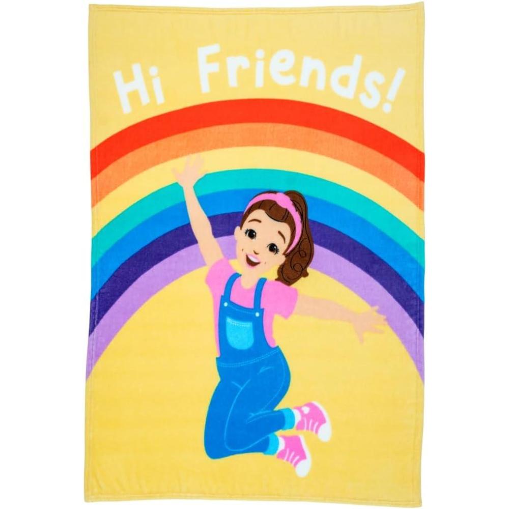 imageFranco Ms Rachel Educational Adventures Bedding Super Soft Cozy Throw 46 in x 60 in Officially Licensed Product KidsMs Rachel Cheers to Friends