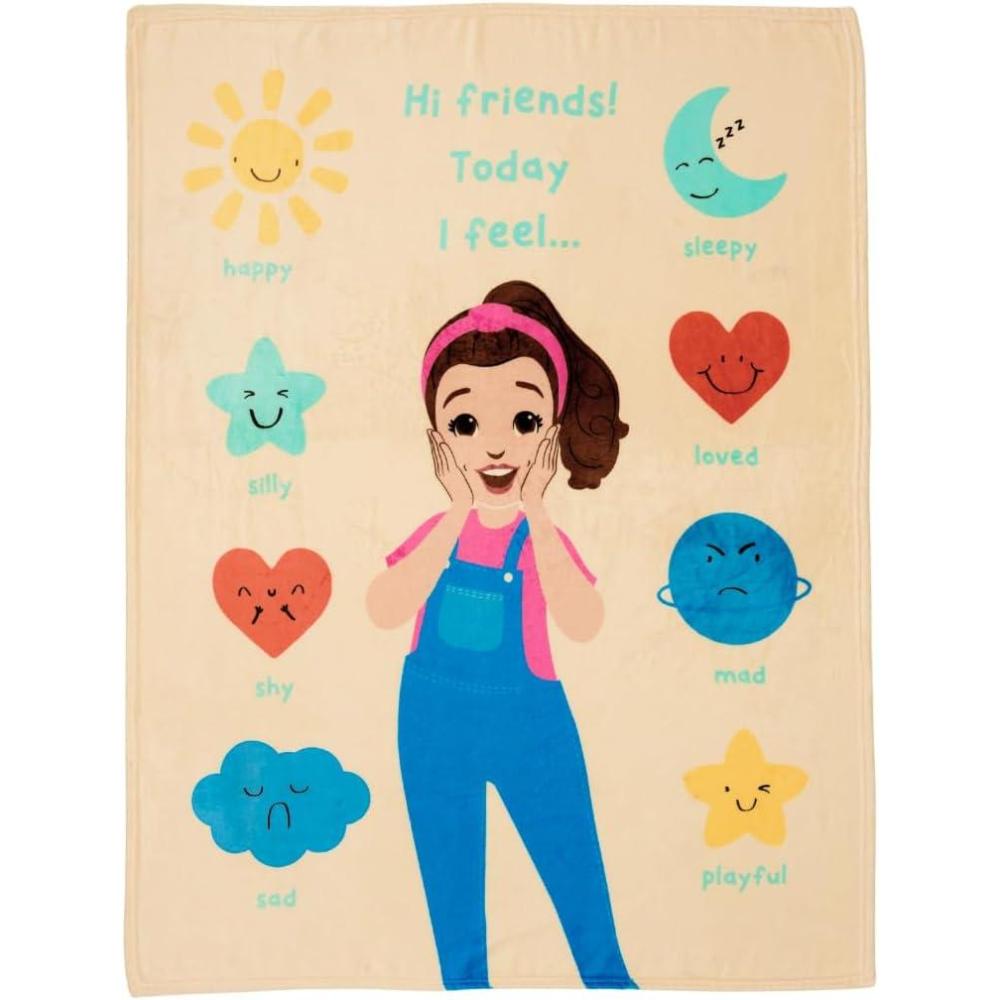 imageFranco Ms Rachel Educational Adventures Bedding Super Soft Cozy Throw 46 in x 60 in Officially Licensed Product KidsMs Rachel Mixed Emotions