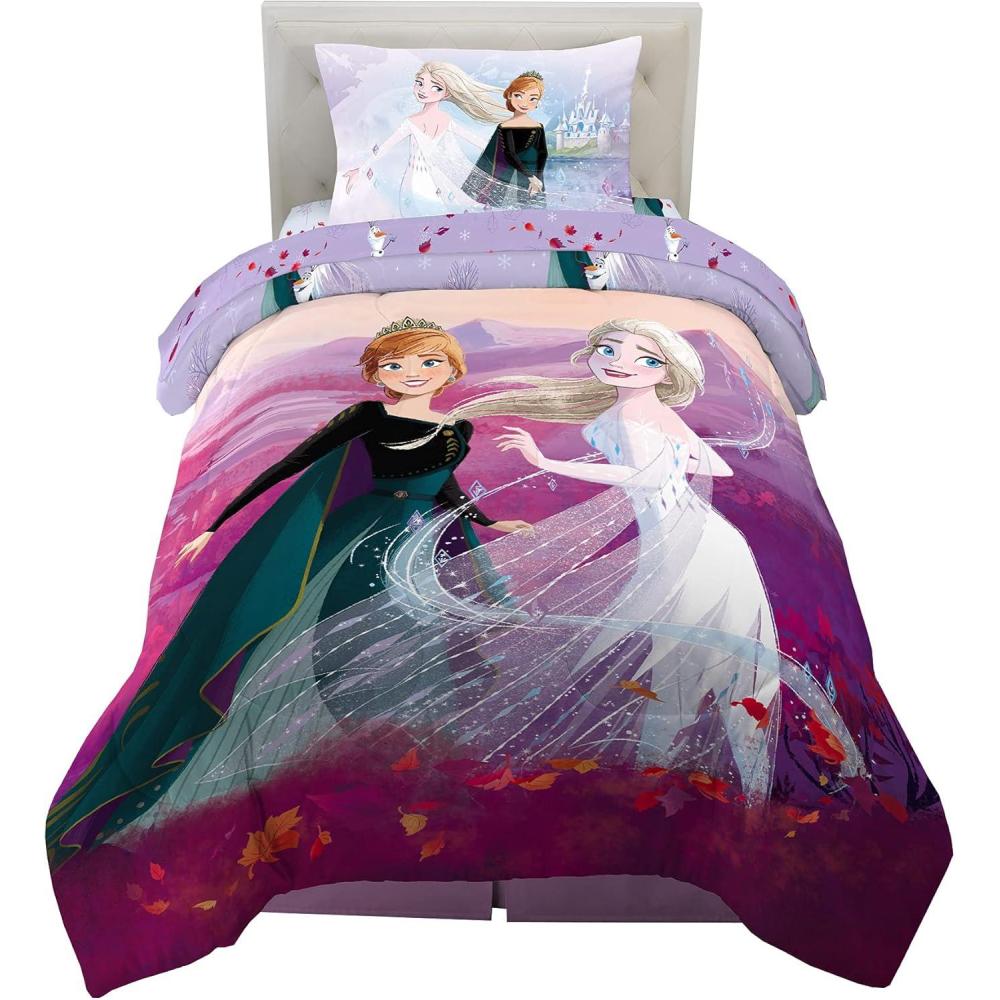 imageFranco Ms Rachel Educational Adventures Kids Bedding Super Soft Microfiber Comforter and Sheet Set 4 Piece Twin Size Officially Licensed ProductDisney Frozen 2