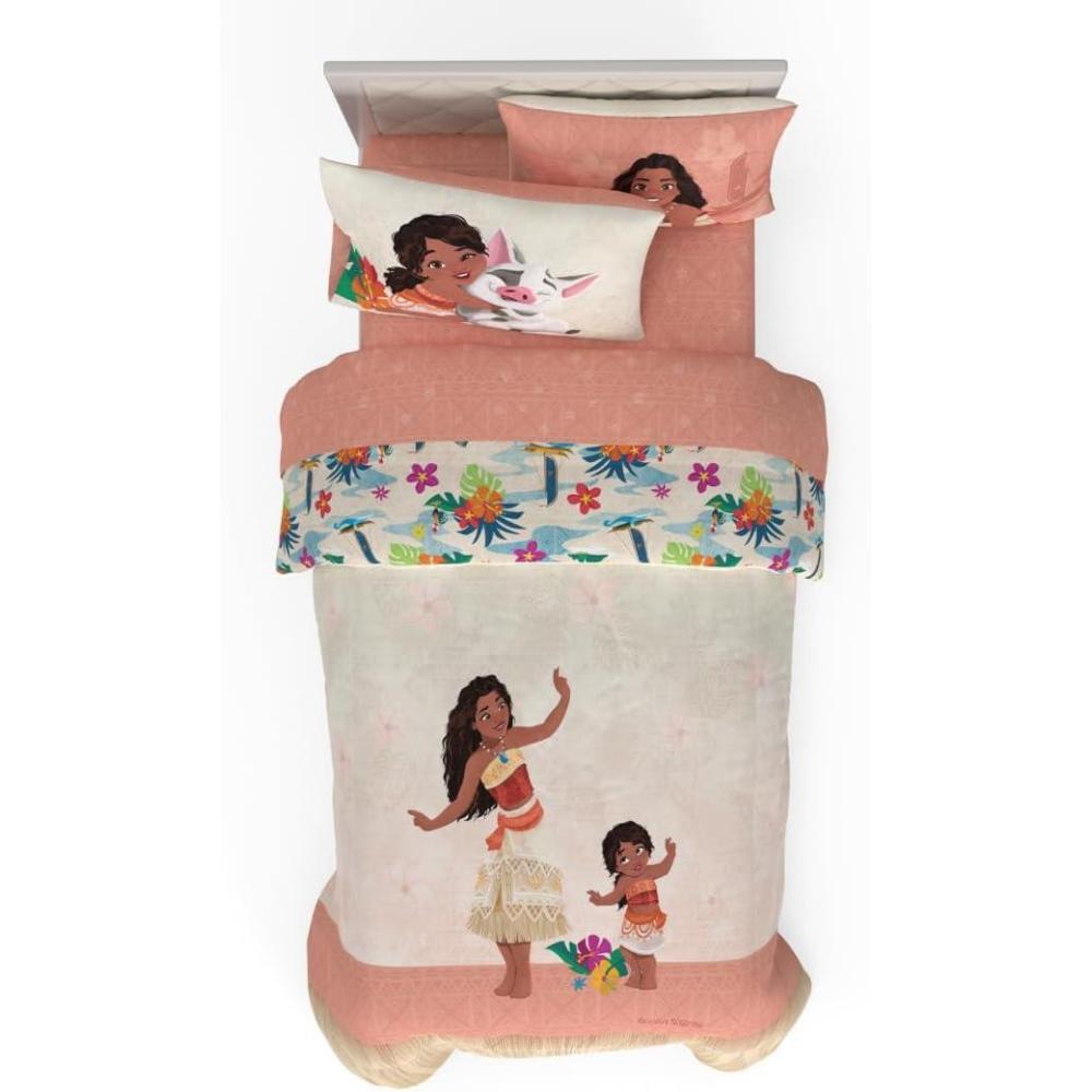 imageFranco Ms Rachel Educational Adventures Kids Bedding Super Soft Microfiber Comforter and Sheet Set 4 Piece Twin Size Officially Licensed ProductMoana 2