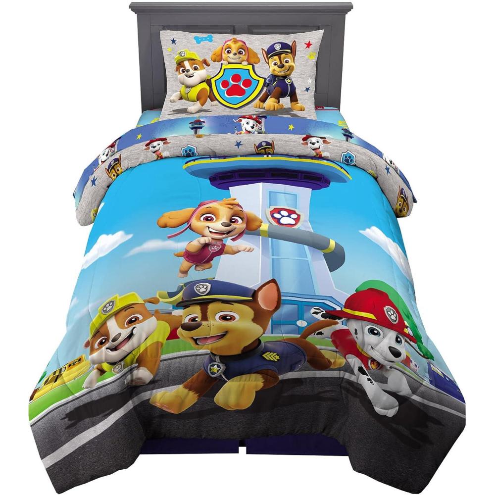 imageFranco Ms Rachel Educational Adventures Kids Bedding Super Soft Microfiber Comforter and Sheet Set 4 Piece Twin Size Officially Licensed ProductPaw Patrol