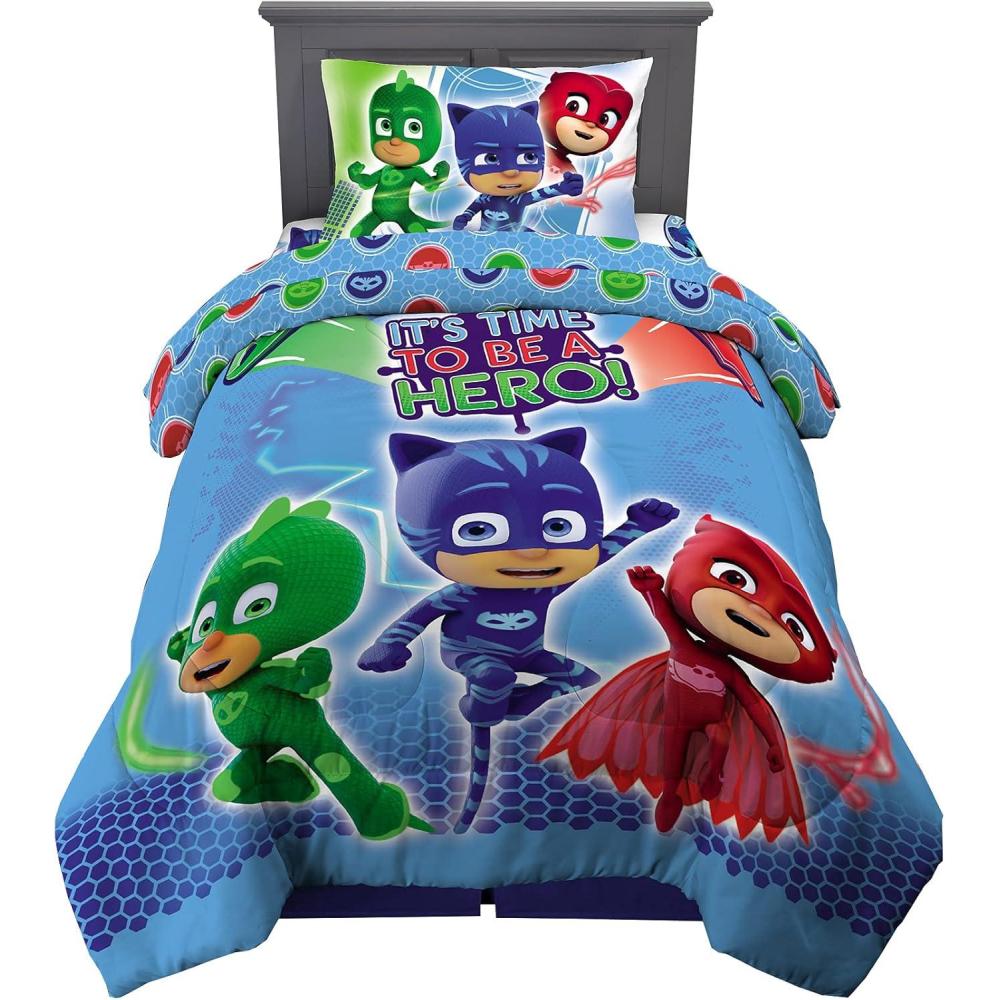 imageFranco Ms Rachel Educational Adventures Kids Bedding Super Soft Microfiber Comforter and Sheet Set 4 Piece Twin Size Officially Licensed ProductPj Masks