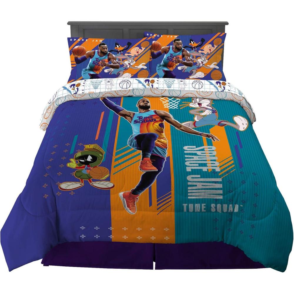 imageFranco Ms Rachel Educational Adventures Kids Bedding Super Soft Microfiber Comforter and Sheet Set 4 Piece Twin Size Officially Licensed ProductSpace Jam 2 a New Legacy