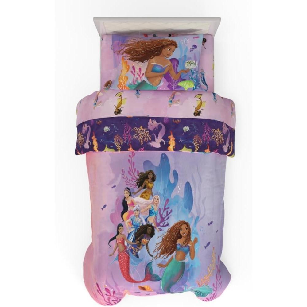 imageFranco Ms Rachel Educational Adventures Kids Bedding Super Soft Microfiber Comforter and Sheet Set 4 Piece Twin Size Officially Licensed ProductThe Little Memaid Live Action Voice of the Sea