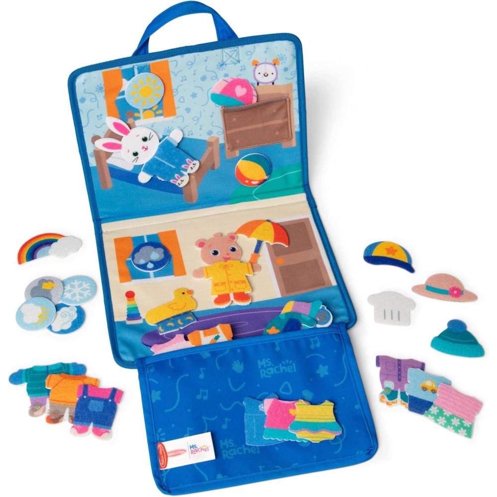 imageMelissa ampamp Doug Ms Rachel What to Wear Felt Activity Board TakeAlong Preschool Learning Toy for Boys and Girls FSC Certified