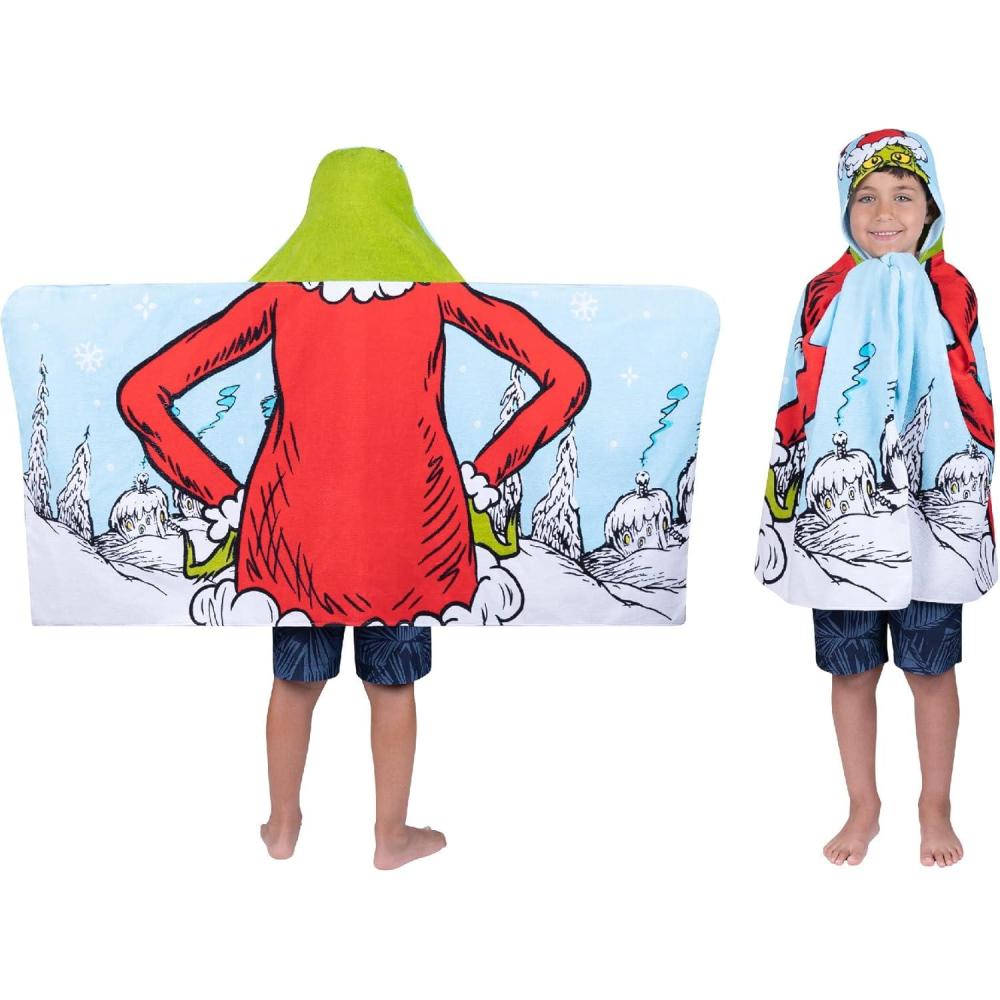 imageMs Rachel Kids Super Soft BathPoolBeach Soft Cotton Terry Hooded Towel Wrap 24 in x 50 in Officially Licensed Product By FrancoGrinch