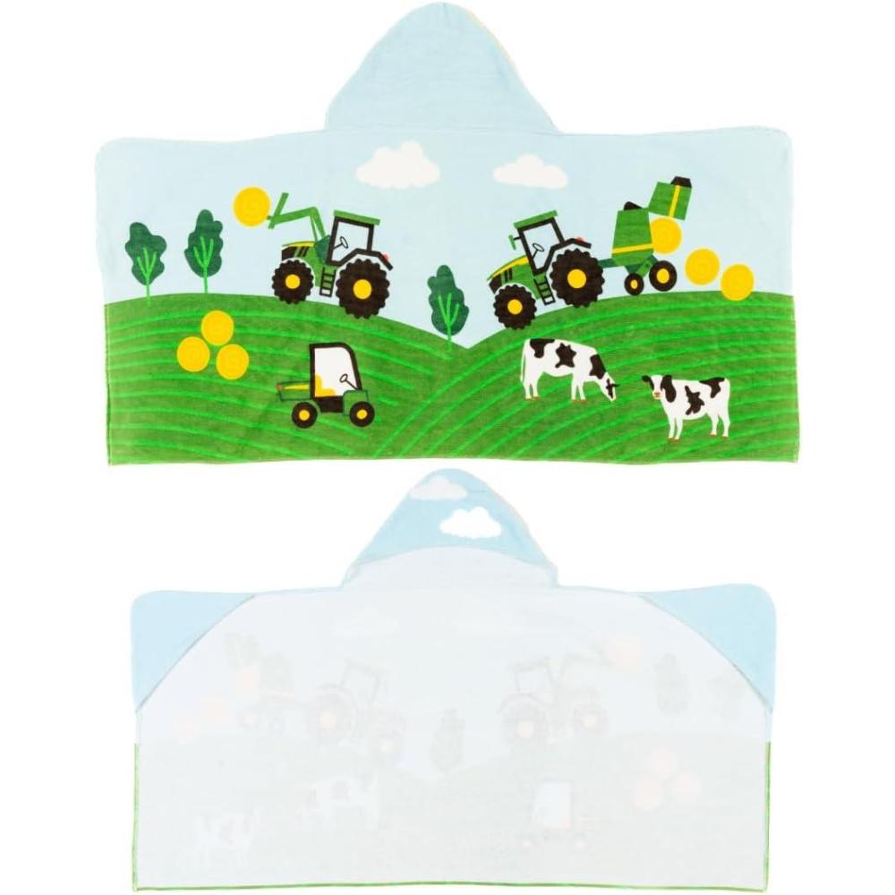 imageMs Rachel Kids Super Soft BathPoolBeach Soft Cotton Terry Hooded Towel Wrap 24 in x 50 in Officially Licensed Product By FrancoJohn Deere