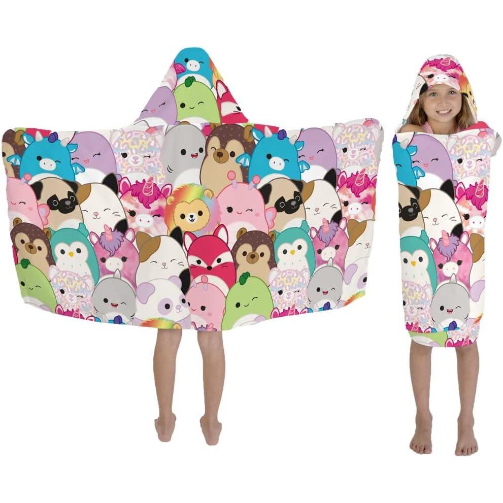 imageMs Rachel Kids Super Soft BathPoolBeach Soft Cotton Terry Hooded Towel Wrap 24 in x 50 in Officially Licensed Product By FrancoSquishmallows