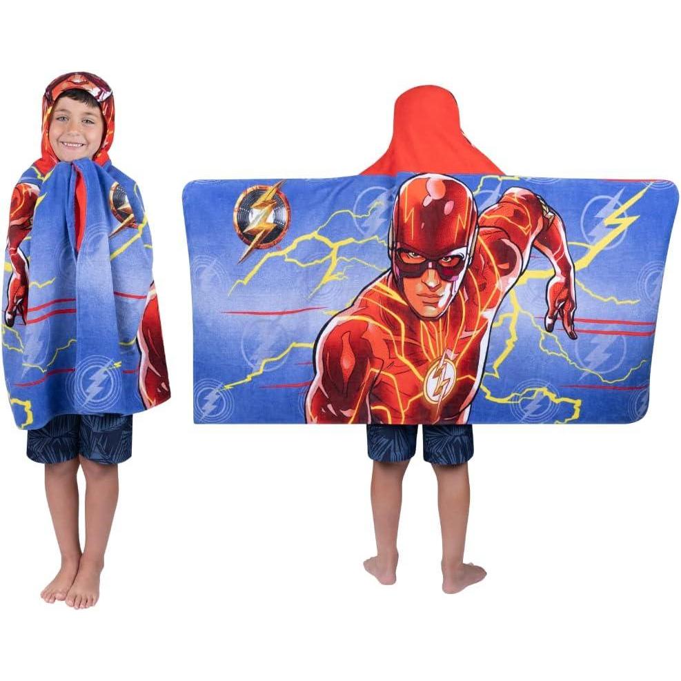imageMs Rachel Kids Super Soft BathPoolBeach Soft Cotton Terry Hooded Towel Wrap 24 in x 50 in Officially Licensed Product By FrancoThe Flash