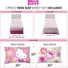 Franco Ms. Rachel Educational Adventures Bedding Super Soft Cozy 4 Piece Microfiber Sheet Set, Full, (Officially Licensed Product) Kids(Hello Kitty)