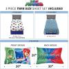 Franco Ms. Rachel Educational Adventures Bedding Super Soft Cozy 4 Piece Microfiber Sheet Set, Full, (Officially Licensed Product) Kids(Pj Masks)