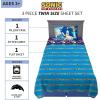 Franco Ms. Rachel Educational Adventures Bedding Super Soft Cozy 4 Piece Microfiber Sheet Set, Full, (Officially Licensed Product) Kids(Sonic the Hedgehog)