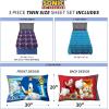 Franco Ms. Rachel Educational Adventures Bedding Super Soft Cozy 4 Piece Microfiber Sheet Set, Full, (Officially Licensed Product) Kids(Sonic the Hedgehog)
