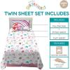 Franco Ms. Rachel Educational Adventures Bedding Super Soft Cozy 4 Piece Microfiber Sheet Set, Full, (Officially Licensed Product) Kids(Squishmallows)