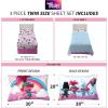 Franco Ms. Rachel Educational Adventures Bedding Super Soft Cozy 4 Piece Microfiber Sheet Set, Full, (Officially Licensed Product) Kids(Trolls World Tour)