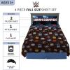 Franco Ms. Rachel Educational Adventures Bedding Super Soft Cozy 4 Piece Microfiber Sheet Set, Full, (Officially Licensed Product) Kids(Wwe Super Stars)
