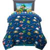Franco Ms. Rachel Educational Adventures Kids Bedding Super Soft Microfiber Comforter and Sheet Set, 4 Piece Twin Size, (Officially Licensed Product)(Mario)