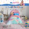 Franco Ms. Rachel Educational Adventures Kids Bedding Super Soft Microfiber Comforter and Sheet Set, 4 Piece Twin Size, (Officially Licensed Product)(Ms. Rachel)