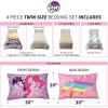 Franco Ms. Rachel Educational Adventures Kids Bedding Super Soft Microfiber Comforter and Sheet Set, 4 Piece Twin Size, (Officially Licensed Product)(My Little Pony)