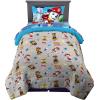 Franco Ms. Rachel Educational Adventures Kids Bedding Super Soft Microfiber Comforter and Sheet Set, 4 Piece Twin Size, (Officially Licensed Product)(Paw Patrol)