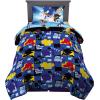 Franco Ms. Rachel Educational Adventures Kids Bedding Super Soft Microfiber Comforter and Sheet Set, 4 Piece Twin Size, (Officially Licensed Product)(Sonic the Hedgehog)