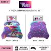 Franco Ms. Rachel Educational Adventures Kids Bedding Super Soft Microfiber Comforter and Sheet Set, 4 Piece Twin Size, (Officially Licensed Product)(Trolls World Tour)