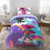 Franco Ms. Rachel Educational Adventures Kids Bedding Super Soft Microfiber Comforter and Sheet Set, 4 Piece Twin Size, (Officially Licensed Product)(Trolls World Tour)