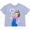 Ms. Rachel 3 Pack T-Shirts Infant to Little Kid Sizes (12 Months – 5)(Periwinkle / White / Powder Blue)