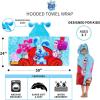 Ms. Rachel Kids Super Soft Bath/Pool/Beach Soft Cotton Terry Hooded Towel Wrap, 24 in x 50 in, (Officially Licensed Product) By Franco(Blues Clues)