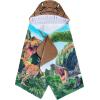 Ms. Rachel Kids Super Soft Bath/Pool/Beach Soft Cotton Terry Hooded Towel Wrap, 24 in x 50 in, (Officially Licensed Product) By Franco(Jurassic World Dominion)