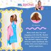 Ms. Rachel Kids Super Soft Bath/Pool/Beach Soft Cotton Terry Hooded Towel Wrap, 24 in x 50 in, (Officially Licensed Product) By Franco(Ms. Rachel – Joy of Learning)