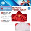 Ms. Rachel Kids Super Soft Bath/Pool/Beach Soft Cotton Terry Hooded Towel Wrap, 24 in x 50 in, (Officially Licensed Product) By Franco(Superman)