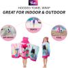 Ms. Rachel Kids Super Soft Bath/Pool/Beach Soft Cotton Terry Hooded Towel Wrap, 24 in x 50 in, (Officially Licensed Product) By Franco(Trolls World Tour)