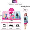 Ms. Rachel Kids Super Soft Bath/Pool/Beach Soft Cotton Terry Hooded Towel Wrap, 24 in x 50 in, (Officially Licensed Product) By Franco(Trolls World Tour)