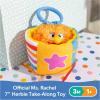 Ms. Rachel Official Herbie Sensory Take-Along Toy, Baby Swing & Baby Stroller Teething Toys w/Rattle & Clip, Toddler Toys for Girls & Boys Ages 3 Months to 1+(1)