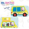 Ms. Rachel T-Shirt with 3D Flap Infant to Toddler Sizes (12 Months – 5T)(Blue / White Stripes  Bus)