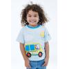 Ms. Rachel T-Shirt with 3D Flap Infant to Toddler Sizes (12 Months – 5T)(Blue / White Stripes  Bus)