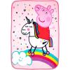 Franco Ms. Rachel Educational Adventures Bedding Super Soft Cozy Throw, 46 in x 60 in, (Officially Licensed Product) Kids(Peppa Pig)