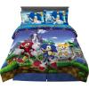 Franco Ms. Rachel Educational Adventures Kids Bedding Super Soft Microfiber Comforter and Sheet Set, 4 Piece Twin Size, (Officially Licensed Product)(Sonic)