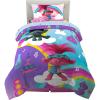 Franco Ms. Rachel Educational Adventures Kids Bedding Super Soft Microfiber Comforter and Sheet Set, 4 Piece Twin Size, (Officially Licensed Product)(Trolls World Tour)